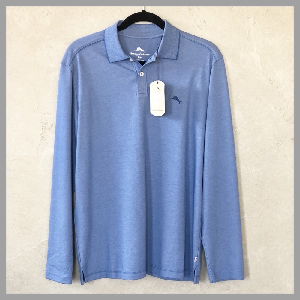 NWT Tommy Bahama Sail Fish Long Sleeve Polo Shirt